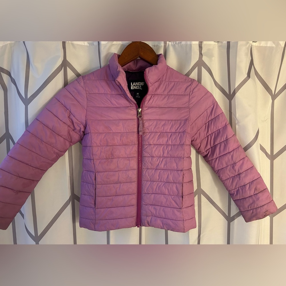 Lands' End Kids Lilac Puffer Jacket